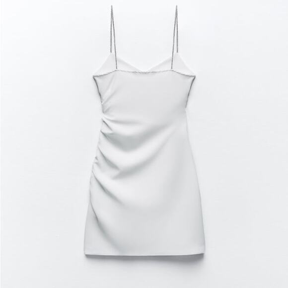 ZARA SHINY STRAPPY MINI DRESS - Picture 10 of 12